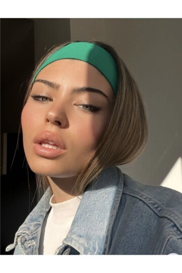 Kadın Koyu Yeşil Saç Bandı CD94