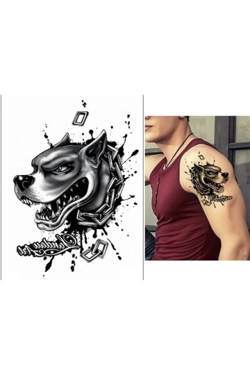 Unisex 3d Boyutlu Doberman Geçici Dövme CD625