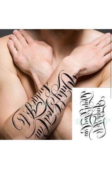 Unisex El Yazısı Geçici Dövme EB696