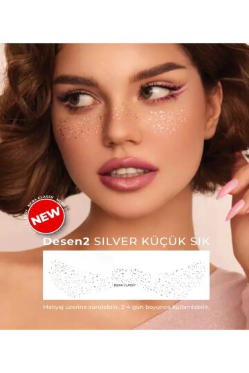 Unisex Gümüş Renk Su Geçirmez Çil Sticker BE14