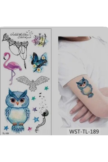 Unisex Hayvanlar Karışık Desen 3 Boyutlu Geçici Dövme EB893