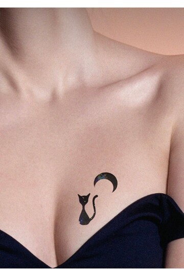 Unisex Karışık Kedili Geçici Dövme Cd237