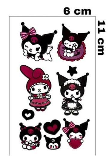 Unisex Kromi Desen Geçici Dövme BE67