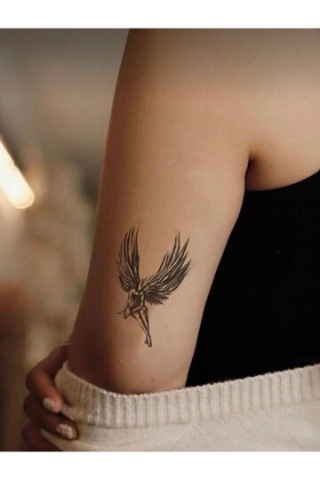 Unisex Melek Desen Geçici Dövme