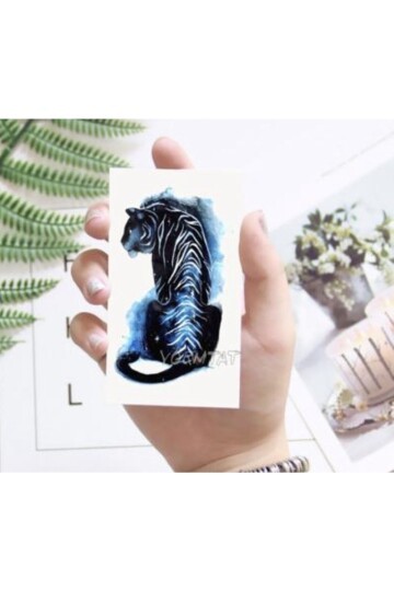 Unisex Renkli Kaplan Desen Geçici Dövme CD416