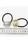 Kadın Gold Renk 3 Sıra Oval Lastik Toka BE129