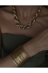 Kadın Gold Renk Çoklu Bileklik BE115