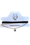 Kadın Siyah Kadife Yıldız Figürlü Choker E788