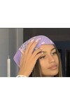 Lila Unisex Desenli Bandana