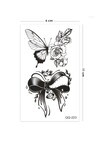 Unisex Kelebek ve Fiyonk Desen Geçici Dövme EB848