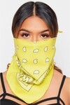 Unisex Sarı Desenli Bandana Cd136
